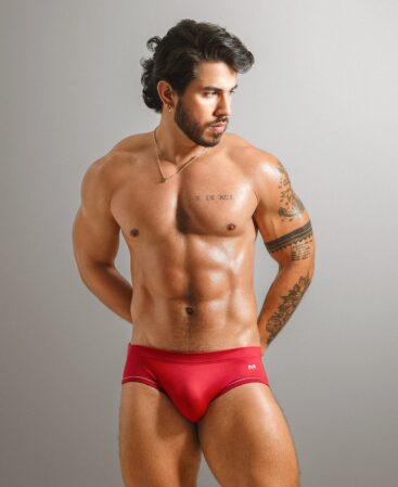 BAÑADOR BRIEF MALIBU CARMÍN