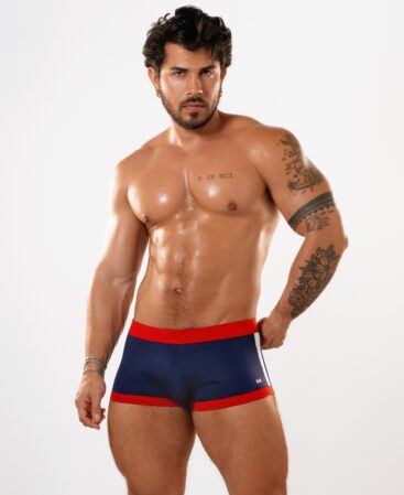 BAÑADOR BOXER COZY AZUL/ROJO/BLANCO